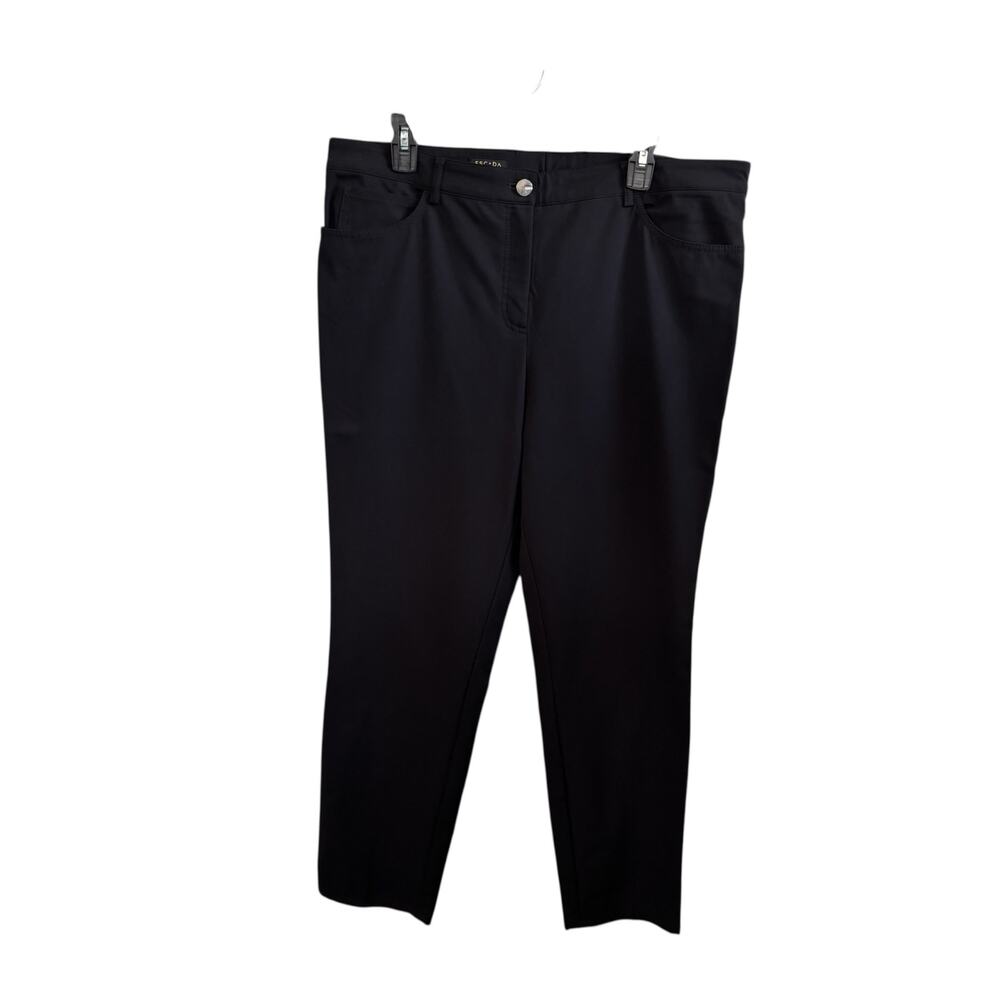 Escada Black Straight Leg Office Business Slacks Pants Women's Size 44 / US 14